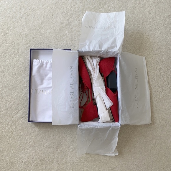 Stuart Weitzman Gillian Flat (Red) - Picture 4 of 10